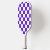 Classic visual violet checkerboard pickleball paddle (Links)