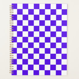 Classic visual violet checkerboard  planner