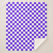 Classic visual violet checkerboard sherpa deken (Voorkant)