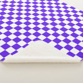 Classic visual violet checkerboard sherpa deken (3/4)