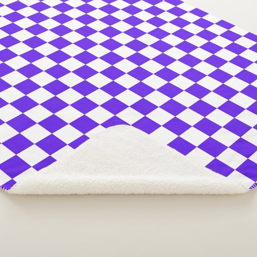 Classic visual violet checkerboard sherpa deken (3/4)