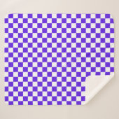 Classic visual violet checkerboard sherpa deken (Voorkant (horizontaal))