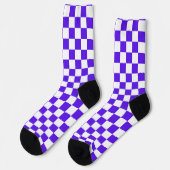 Classic visual violet checkerboard sokken (Links)