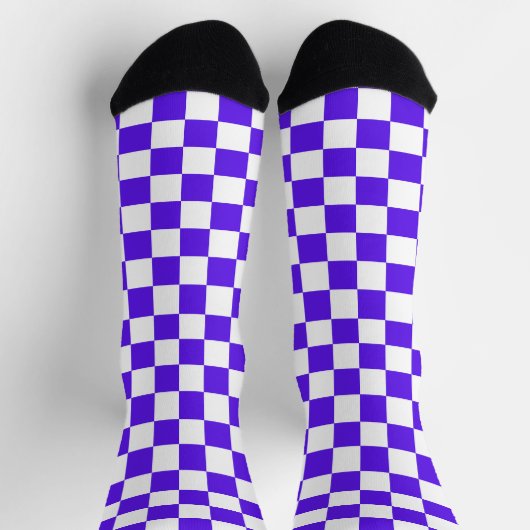Classic visual violet checkerboard sokken (Top)