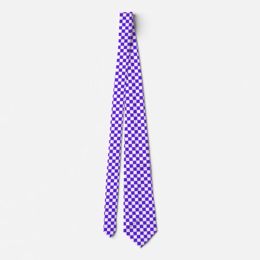 Classic visual violet checkerboard  stropdas (Achterkant)