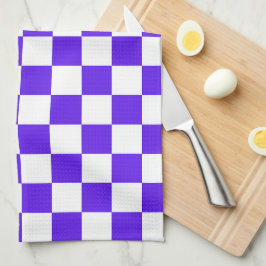 Classic visual violet checkerboard  theedoek