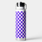 Classic visual violet checkerboard waterfles (Achterkant)