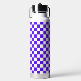 Classic visual violet checkerboard  waterfles