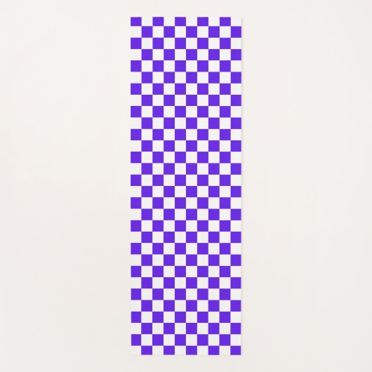 Classic visual violet checkerboard  yogamat (Voorkant)