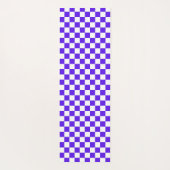 Classic visual violet checkerboard yogamat (Achterkant)