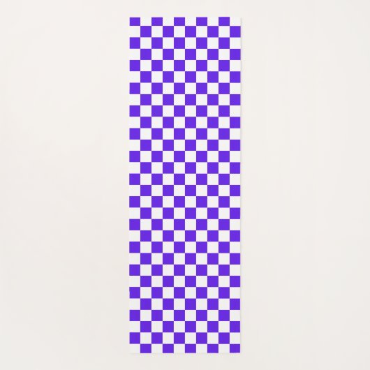 Classic visual violet checkerboard yogamat (Achterkant)