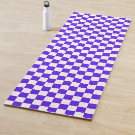 Classic visual violet checkerboard  yogamat