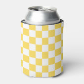 Classic visual yellow checkerboard  blikjeskoeler (Blikje Voorkant)