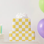 Classic visual yellow checkerboard  cadeaupapier