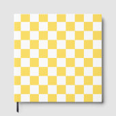 Classic visual yellow checkerboard gastenboek (Voorkant)
