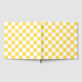 Classic visual yellow checkerboard  gastenboek (Volledig)