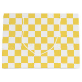 Classic visual yellow checkerboard  groot cadeauzakje (Voorkant)