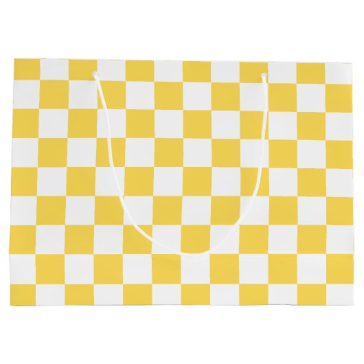 Classic visual yellow checkerboard  groot cadeauzakje (Achterkant)