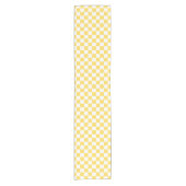 Classic visual yellow checkerboard  korte tafelloper (Voorkant)