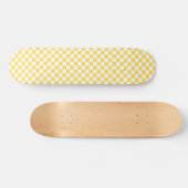 Classic visual yellow checkerboard  persoonlijk skateboard (Horizontaal)