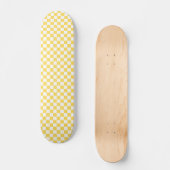 Classic visual yellow checkerboard  persoonlijk skateboard (Voorkant)