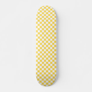 Classic visual yellow checkerboard  persoonlijk skateboard
