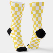 Classic visual yellow checkerboard  sokken (Gebogen)