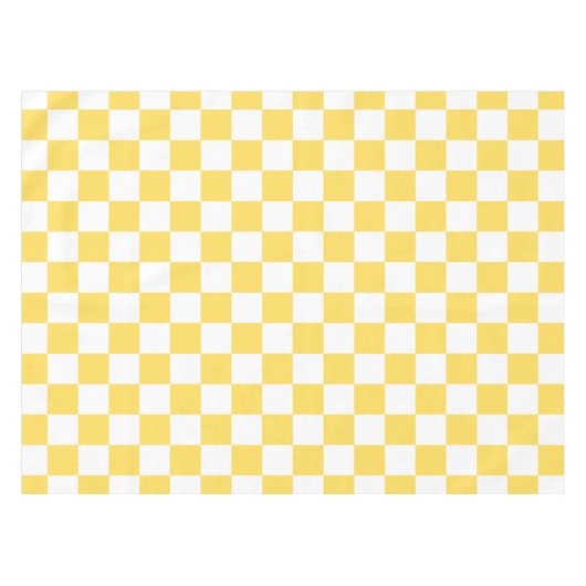 Classic visual yellow checkerboard  tafelkleed (Voorkant (Horizontaal))