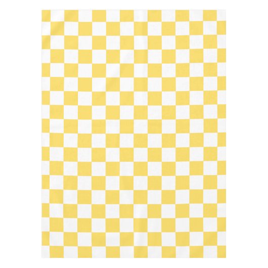 Classic visual yellow checkerboard  tafelkleed (Voorkant)