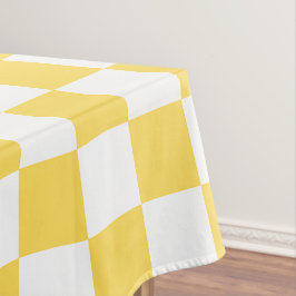 Classic visual yellow checkerboard  tafelkleed