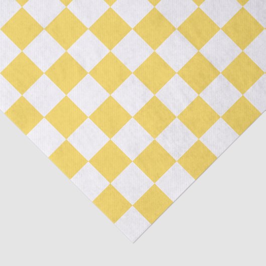 Classic visual yellow checkerboard  tissuepapier (Detail)