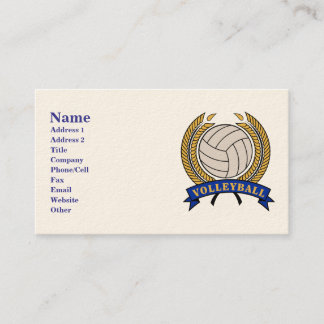 Classic Volleyball Design Visitekaartjes