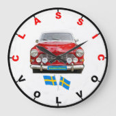 Classic Volvo Wall Clock Grote Klok (Voorkant)