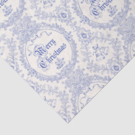 Classic Vrolijk Kerstblauw Toile Tissuepapier