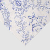  Classic  Vrolijk Kerstblauw Toile Tissuepapier (Detail)