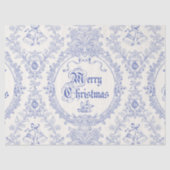  Classic  Vrolijk Kerstblauw Toile Tissuepapier (Voorkant)