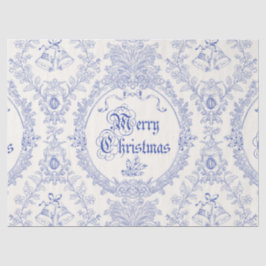 Classic Vrolijk Kerstblauw Toile Tissuepapier