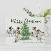 Classic  Vrolijk Kerstfeest Carl Reichert Feestdagenkaart (Staand voorkant)