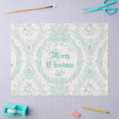 Classic Vrolijk Kerstgroen Toile Tissuepapier (Craft)