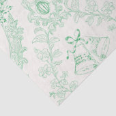 Classic Vrolijk Kerstgroen Toile Tissuepapier (Detail)