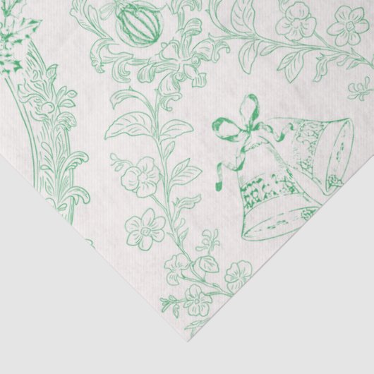  Classic  Vrolijk Kerstgroen Toile Tissuepapier (Detail)