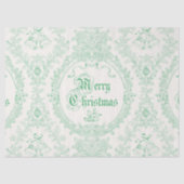  Classic  Vrolijk Kerstgroen Toile Tissuepapier (Voorkant)