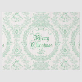 Classic Vrolijk Kerstgroen Toile Tissuepapier
