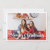 Classic Vrolijk Kerstjaar in de Review Vier Foto Feestdagenkaart (Voorkant)