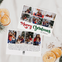 Classic Vrolijk Kerstjaar in Review tien Foto Feestdagenkaart