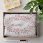 Classic Vrolijk Kerstrood Toile Tissuepapier (Geschenk)