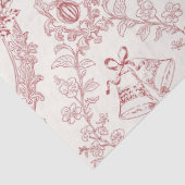 Classic Vrolijk Kerstrood Toile Tissuepapier (Detail)