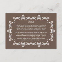 Classic Warm Mocha Brown Ornately Framed Wedding
