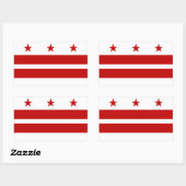 Classic Washington D.C. Flag Rechthoekige Sticker (Vel)
