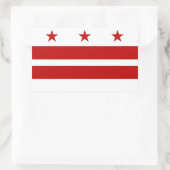 Classic Washington D.C. Flag Rechthoekige Sticker (Tas)